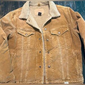 Abercrombie and Fitch VINTAGE corduroy and Sherpa lined; “workwear” coat!
